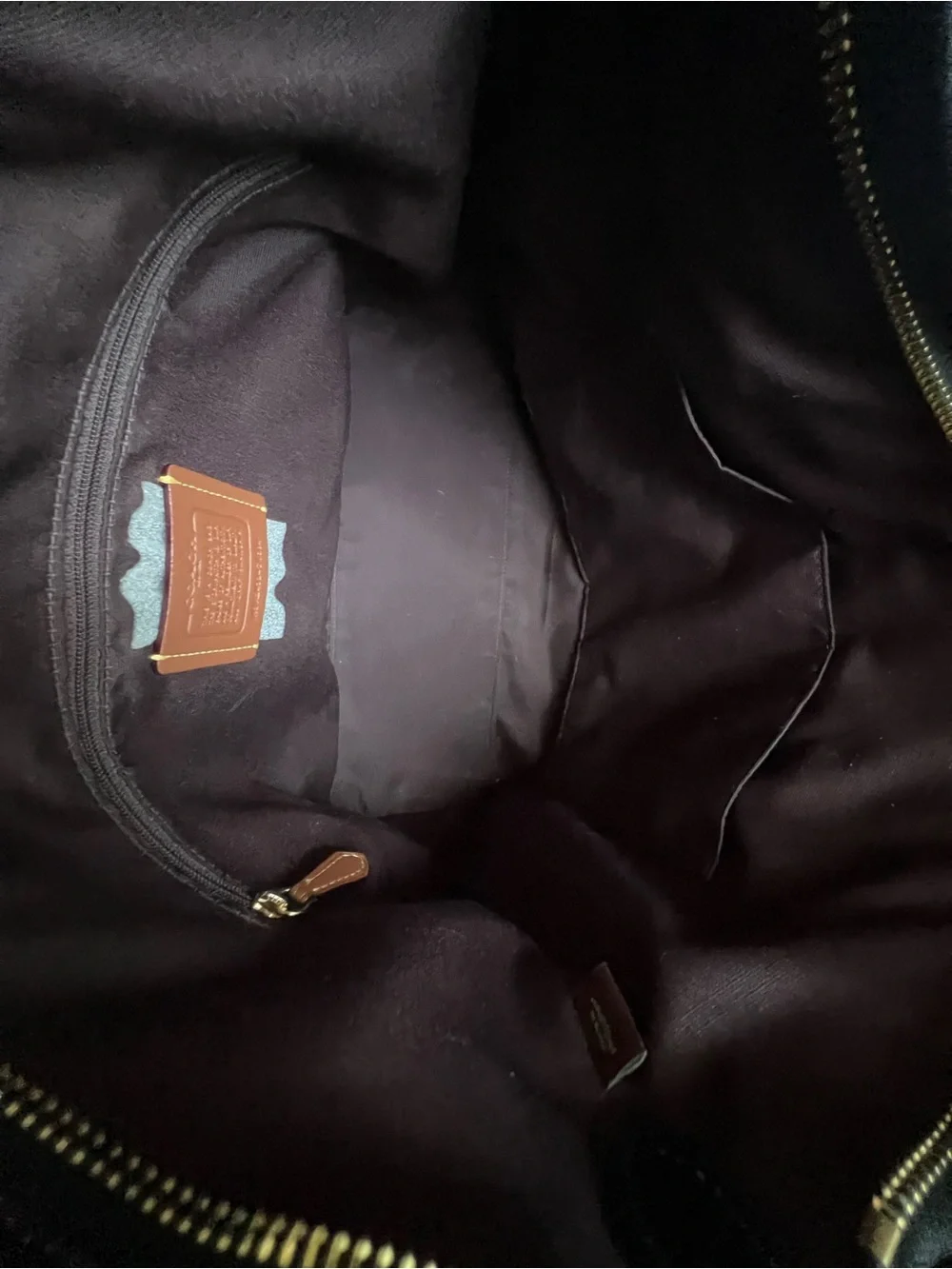 Coach Black Pebbled Leather Satchel with Heart Charm